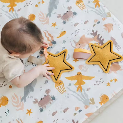 Tapis de motricité Babyhouse en coton bio – Motifs animaux marins