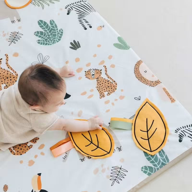 Tapis de motricité Babyhouse en coton bio – Motifs safari